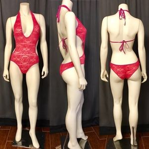 full lace one piece monokini